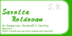 sarolta moldovan business card